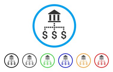 Banka ödemeleri yuvarlandığında simgesi