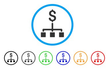 Finansal hiyerarşi yuvarlak simge