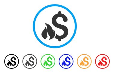 Mali yangın yuvarlak simge