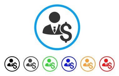 Bankacı yuvarlak simge