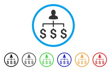 Para toplayıcı yuvarlak simge