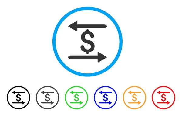Peněžní transakce zaoblené ikona — Stockový vektor