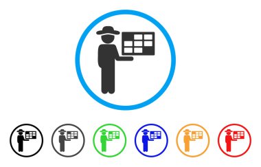 Aracısı zamanlama yuvarlak simgesini