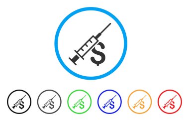 Narkotik iş yuvarlak simge