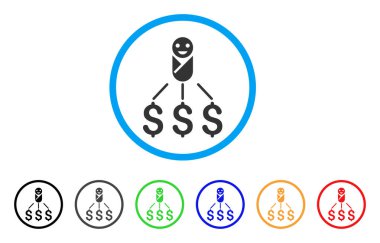 Yeni doğan masraflar yuvarlak simge