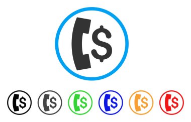 Ankesörlü telefon arama yuvarlak simgesi