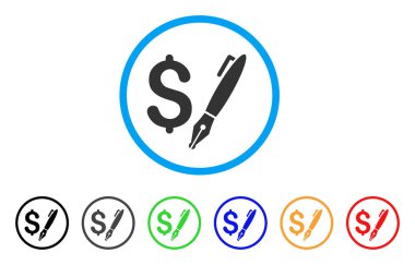 Kalem fiyat simgesi yuvarlak