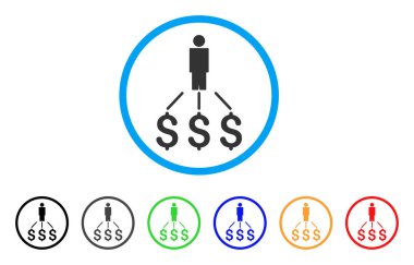 Kişi giderleri yuvarlak simge