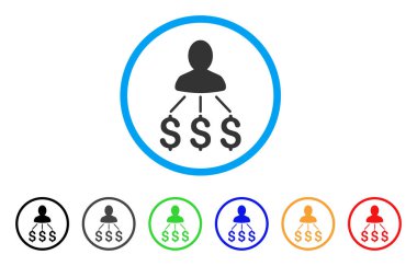 Kişi giderleri yuvarlak simge