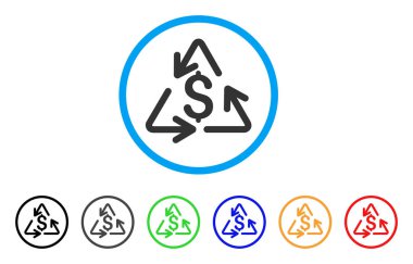 Maliyet geri dönüşüm yuvarlak simge