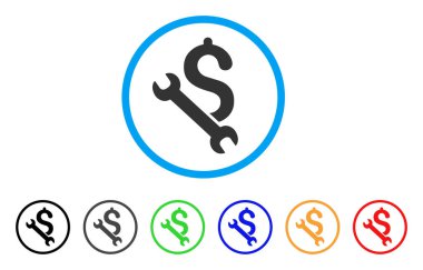 Onarım iş yuvarlak simge