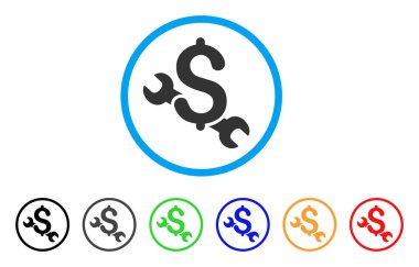 Onarım fiyat simgesi yuvarlak