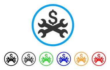 Servis fiyatı simgesi yuvarlak