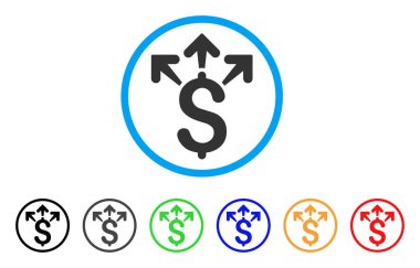 Para yuvarlak simge harcamak