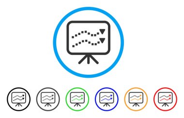 Trendler sunumu yuvarlak simge