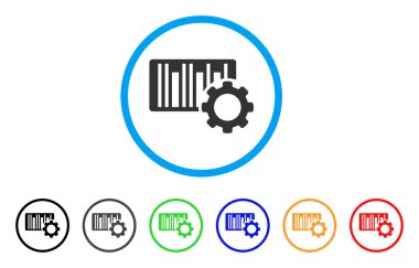 Barkod ayarları yuvarlak simgesi