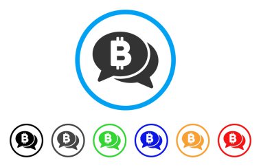 Bitcoin sohbet simgesi yuvarlak