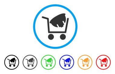 Kask alışveriş yuvarlak simge