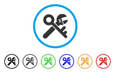 Güvenlik araçları yuvarlak simge