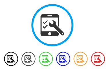 Smartphone seçenekleri yuvarlak simgesi