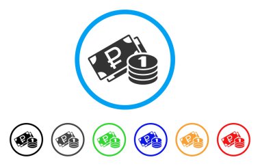 Rublesi nakit yuvarlak simge