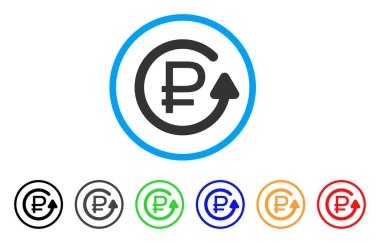 Rublesi Chargeback yuvarlak simge