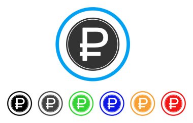 Rublesi sikke yuvarlak simge