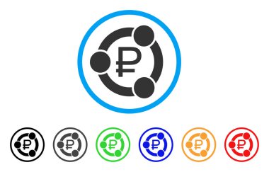 Rublesi işbirliği yuvarlak simge