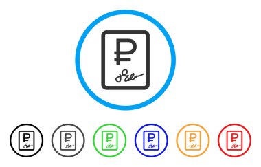 Rublesi sözleşme yuvarlak simge