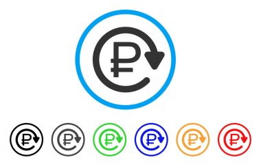 Rublesi yinelenen ödeme yuvarlak simge