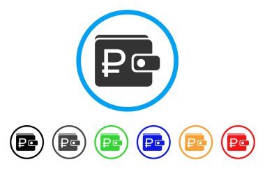 Rublesi çanta yuvarlak simge