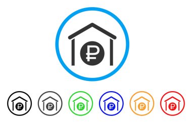 Rublesi depolama yuvarlak simge