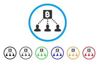 Bitcoin alıcıların simge yuvarlak