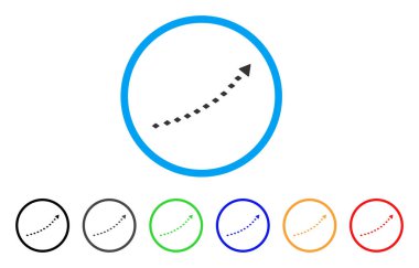 Noktalı büyüme trendi yuvarlak simge