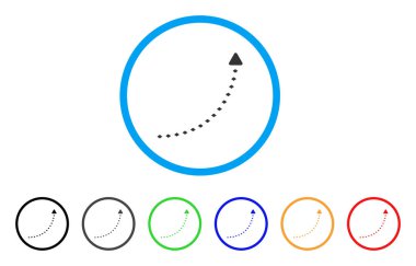 Noktalı büyüme satırı yuvarlak simgesi