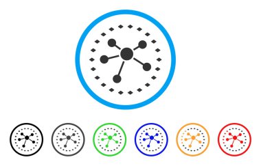 Noktalı Linkler yuvarlak simge diyagram