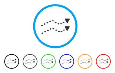 Noktalı eğilimleri yuvarlak simge