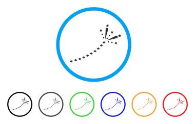 Havai fişek yuvarlak simge iz