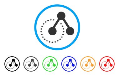 Molekül yapısı analiz yuvarlak simge