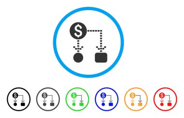 Nakit akışı şeması simgesi yuvarlak