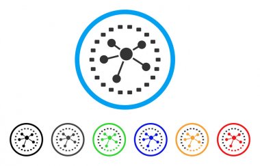 Noktalı Linkler yuvarlak simge diyagram