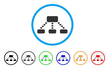 Noktalı düzeni yuvarlak simge