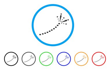 Havai fişek yuvarlak simge iz