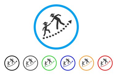 Beyler eğitim büyüme yuvarlak simge