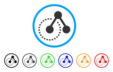 Molekül yapısı analiz yuvarlak simge