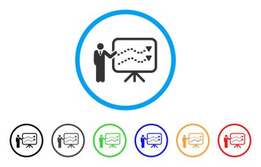 Trendler sunumu öğretmen yuvarlak simge