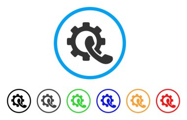 Telefon yapılandırma yuvarlak simgesi