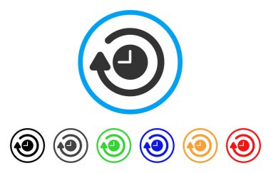 Tekrar saat yuvarlak simgesi