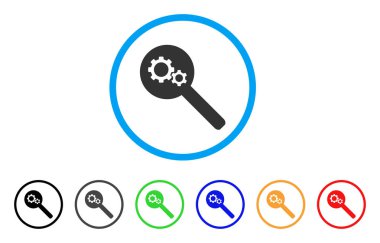 Arama aracı yuvarlak simge vites