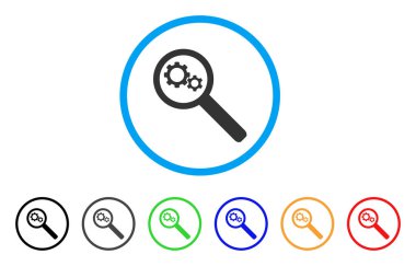 Arama aracı yuvarlak simge vites